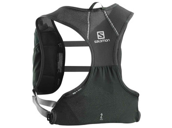 Conjunto de mochila preta Salomon Agile 2