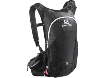 Conjunto de mochila preta Salomon Agile 12