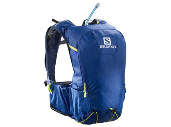 Conjunto Salomon Skin Pro 15 Mochila Azul / Lima