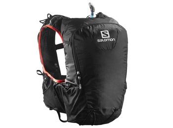 Conjunto de mochila preta Salomon Skin Pro 15
