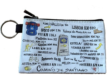 Bolsa Cidades e distâncias Caminho de Santiago