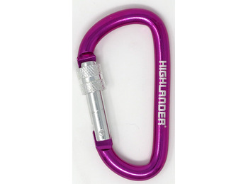 Mosquetão Highlander 7,5 cm. com fecho de rosca rosa fúcsia