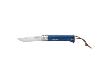 Canivete de bolso colorido Opinel n.8 Correia de origens azuis