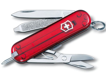Victorinox Signature Knife 8 usa vermelho translúcido