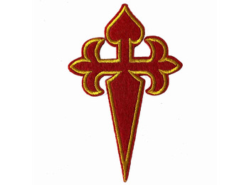 Pequeno Patch bordado com Cruz de Santiago
