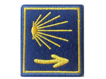 Patch bordado com estrela e seta