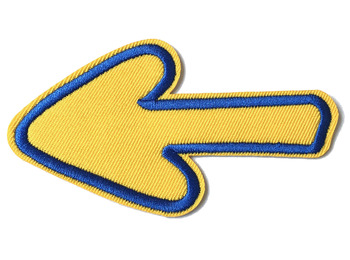 Patch de tecido Arrow com bordado 10 x 5,5 cm