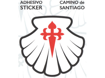 Adesivo Concha com Cruz de Santiago