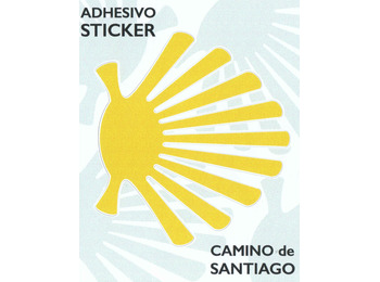 Adesivo de estrela rústica do Caminho de Santiago
