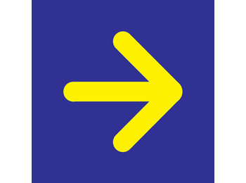 Adesivo de seta do Caminho de Santiago