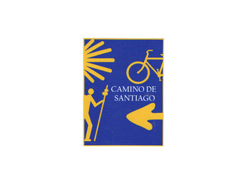Adesivo 4 Símbolos Amarelos Camino de Santiago 6x8