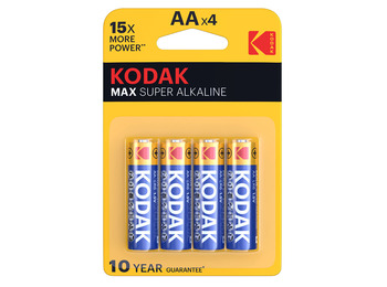 Pilhas alcalinas Kodak MAX AA LR6