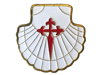 Alfinete com cruz dourada de Santiago