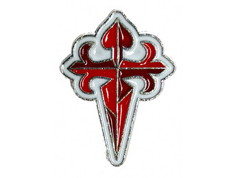 Pin Cruz Vermelha e Branca de Santiago
