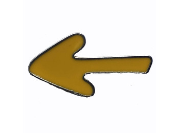 Pin de seta do Caminho de Santiago de metal amarelo