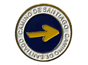 Alfinete grande redondo do Caminho de Santiago