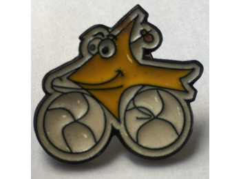 Pino de seta amarelo para bicicleta