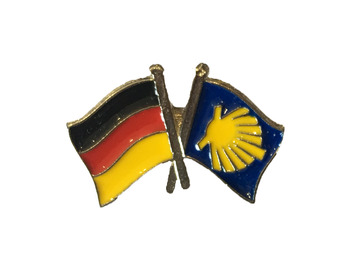 Metal Pin Flag Germany Camino Santiago