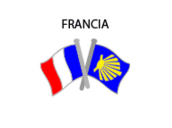 Pin de Metal Bandeira França Camino Santiago