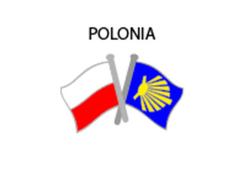 Metal Pin Flag Poland Camino Santiago