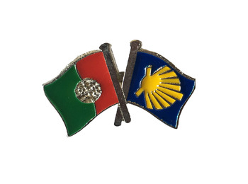 Pin de Metal Bandeira Portugal Camino Santiago