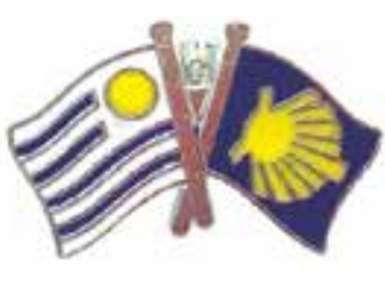Pin de Metal Bandeira Uruguai Camino de Santiago