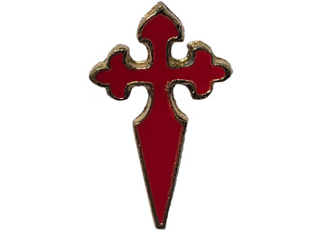 Grande Cruz de Metal com Pin de Santiago