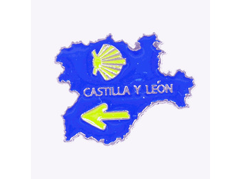 Pino de metal do mapa de Castela e Leão
