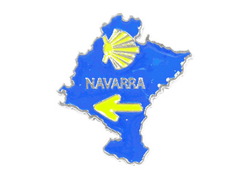 Pino de metal do mapa de Navarra