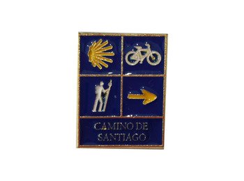 Pilgrim, Bike, Star e Arrow Pin Camino de Santiago