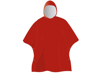 Elementerre Bantou Poncho Garnet vermelho