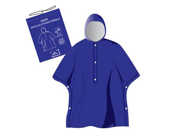 Poncho Elemental Pika Blue