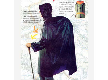 Poncho de PVC com mangas Azul Royal