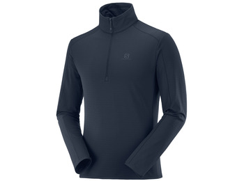 Pulôver Salomon Outrack Half Zip Azul Oscuro