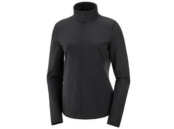 Pulôver Salomon Outrack Half Zip W Negro