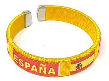 Pulseira rígida Espanha com bandeira