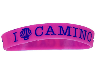 Pulseira de silicone Camino Santiago Rosa