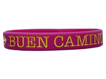 Pulseira de silicone Shell Camino Santiago rosa fúcsia