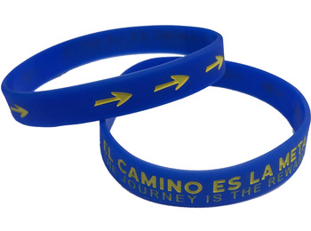 Pulseira de silicone O Caminho é o objetivo Espanhol-Inglês