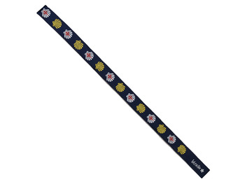 Pulseira de Tecido Vieira Branca e Amarela 67 Azul Marinho