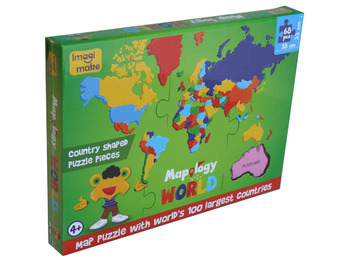 Puzzle do Mundo em Espuma 68 peças 100 países
