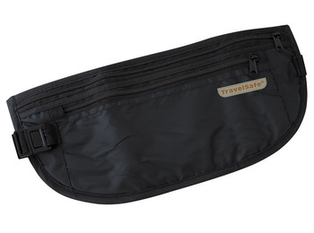 Bolsa de cintura leve TravelSafe Moneybelt preta