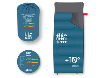 Saco de dormir com travesseiro Elementerre Apus Blue