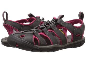 Sandalia Keen Clearwater CNX Couro Gris / Fucsia