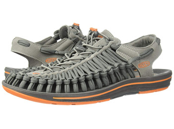 Sandalia Keen Uneek Flat Gris / Naranja