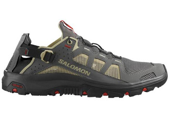 Sandália Salomon Techamphibian 5 Cinza/Bege/Vermelho