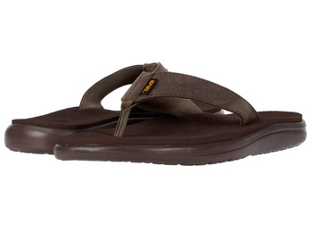 Sandália de couro Teva Voya flip marrom