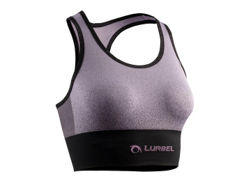 Sujetador Deportivo Lurbel Vênus Top Lavanda/Negro