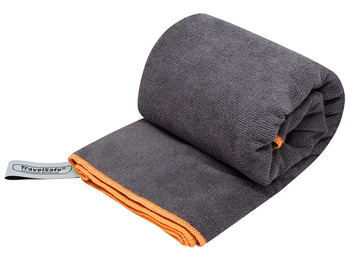 Toalha de microfibra TravelSafe Terry 135x70 cinza Naranja-Gris