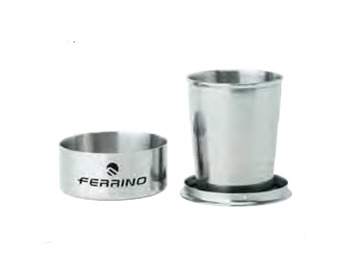 Copo dobrável Ferrino Inox com estojo